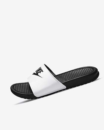 Nike Benassi JDI Badslippers Heren Wit Zwart Zwart | NL_4861