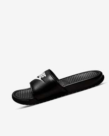 Nike Benassi JDI Badslippers Heren Zwart Wit | NL_1150