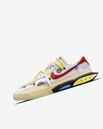 Nike Blazer Low '77 x Off-White™ Sneakers Heren Wit Geel Khaki Rood | NL_5478