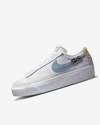 Nike Blazer Low Platform Next Nature Sneakers Dames Wit Roze Wit Blauw | NL_4569
