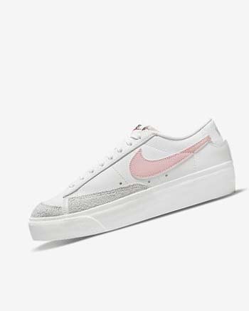 Nike Blazer Low Platform Sneakers Dames Wit Wit Zwart Roze | NL_2378