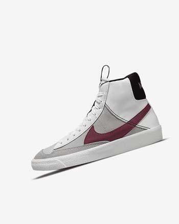 Nike Blazer Mid '77 SE Dance Sneakers Jongens Wit Zwart Wit Bordeaux | NL_1104