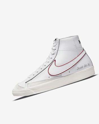 Nike Blazer Mid '77 Sneakers Heren Wit Groen Metal Zilver Rood | NL_5201