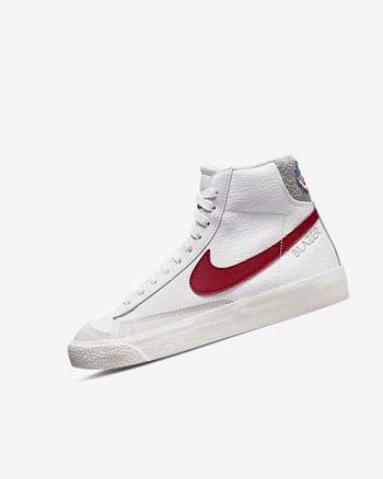 Nike Blazer Mid '77 Sneakers Jongens Wit Lichtgrijs Rood | NL_5200