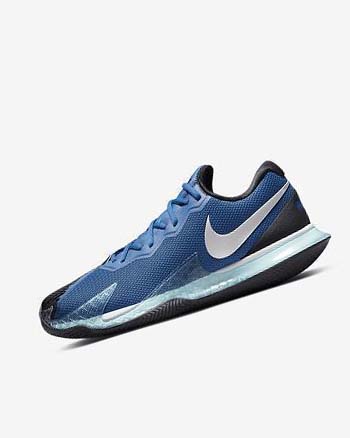 Nike Court Air Zoom Vapor Cage 4 Rafa Tennisschoenen Heren Blauw Zwart Metal Zilver | NL_3179