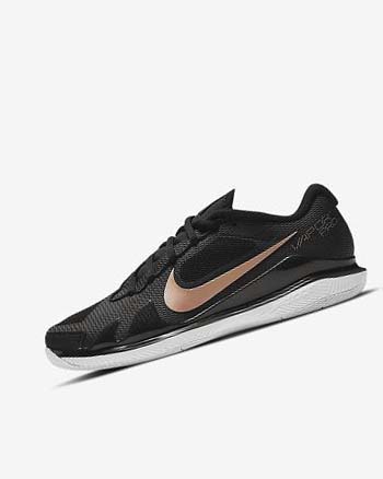 Nike Court Air Zoom Vapor Pro Tennisschoenen Dames Zwart Wit Metal Rood Bruin | NL_2406