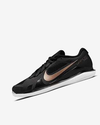 Nike Court Air Zoom Vapor Pro Tennisschoenen Dames Zwart Wit Metal Rood Bruin | NL_2893