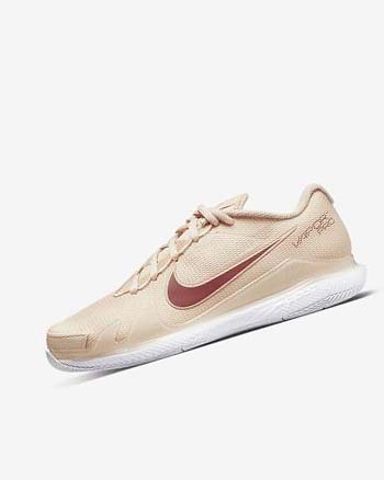 Nike Court Air Zoom Vapor Pro Tennisschoenen Dames Wit Wit Koraal Rood | NL_2990