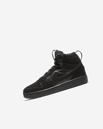 Nike Court Borough Mid 2 Laarzen Jongens Zwart Zwart Zwart | NL_2623