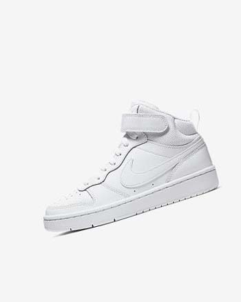 Nike Court Borough Mid 2 Schoenen Jongens Wit Wit Wit | NL_2327