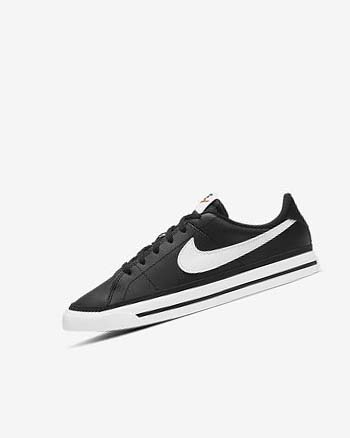 Nike Court Legacy Sneakers Jongens Zwart Lichtbruin Wit | NL_1144