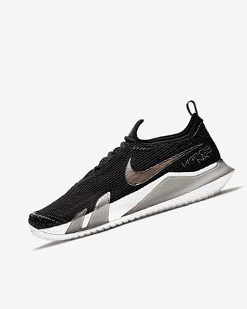 Nike Court React Vapor NXT Tennisschoenen Dames Zwart Metal Rood Bruin Wit | NL_2775