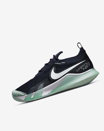 Nike Court React Vapor NXT Tennisschoenen Dames Obsidian Mintgroen Wit | NL_5534