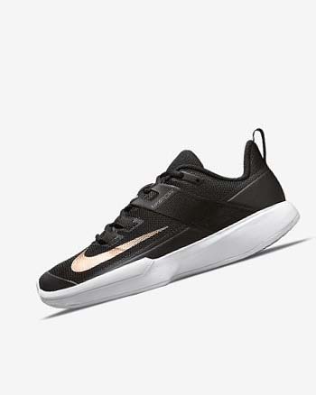 Nike Court Vapor Lite Tennisschoenen Dames Zwart Wit Metal Rood Bruin | NL_5004