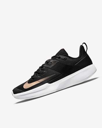 Nike Court Vapor Lite Tennisschoenen Dames Zwart Wit Metal Rood Bruin | NL_5056