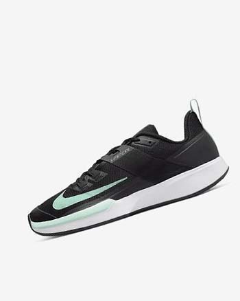 Nike Court Vapor Lite Tennisschoenen Heren Zwart Donkergrijs Wit Mintgroen | NL_2402