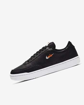Nike Court Vintage Premium Sneakers Dames Zwart Oranje Wit | NL_3055