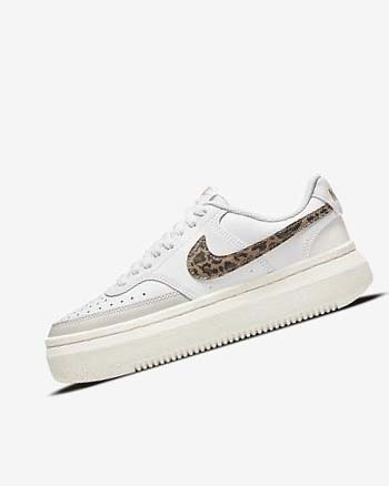 Nike Court Vision Alta Sneakers Dames Wit Lichtbeige Bruin | NL_5115