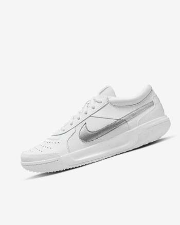 Nike Court Zoom Lite 3 Tennisschoenen Dames Wit Metal Zilver | NL_4940