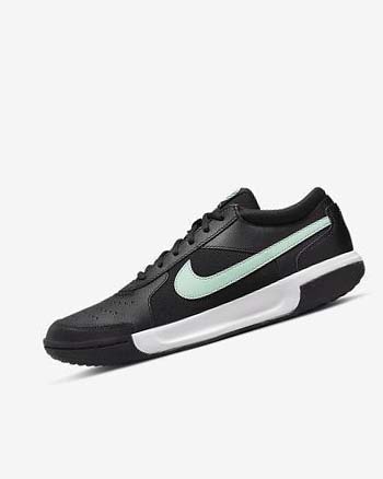 Nike Court Zoom Lite 3 Tennisschoenen Heren Zwart Wit Mintgroen | NL_5494