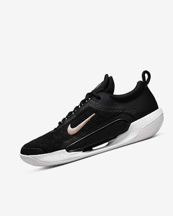 Nike Court Zoom NXT Tennisschoenen Dames Zwart Wit Donkergrijs Metal Rood Bruin | NL_4977