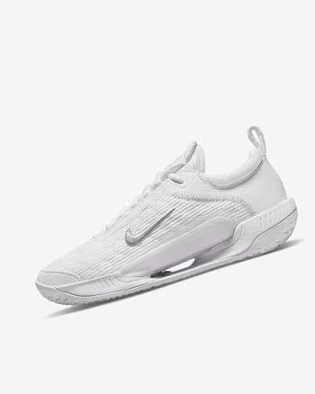 Nike Court Zoom NXT Tennisschoenen Dames Wit Grijs Metal Zilver | NL_5295