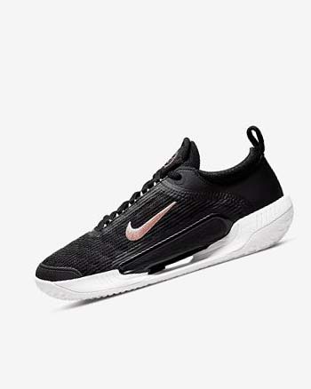 Nike Court Zoom NXT Tennisschoenen Dames Zwart Wit Metal Rood Bruin | NL_5491