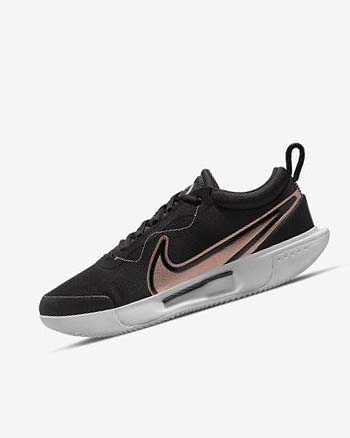 Nike Court Zoom Pro Tennisschoenen Dames Zwart Wit Metal Rood Bruin | NL_2989
