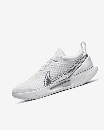 Nike Court Zoom Pro Tennisschoenen Dames Wit Metal Zilver | NL_4593