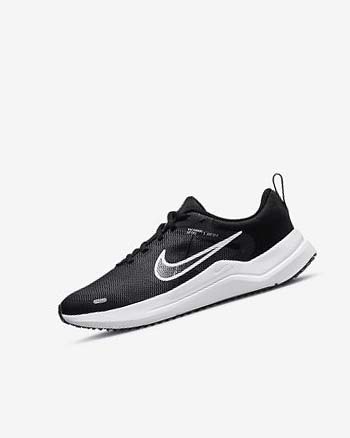 Nike Downshifter 12 Hardloopschoenen Jongens Zwart Donkergrijs Wit | NL_2479