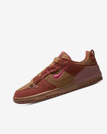 Nike Dunk Low Disrupt 2 Sneakers Dames Bruin Oranje Rood Roze | NL_2722
