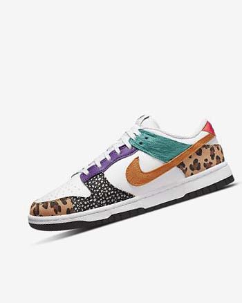 Nike Dunk Low SE Sneakers Dames Wit Turquoise Paars Diepgeel | NL_5573