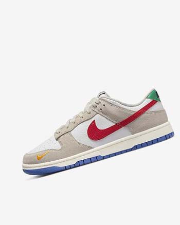 Nike Dunk Low Sneakers Heren Wit Koningsblauw Rood | NL_4736