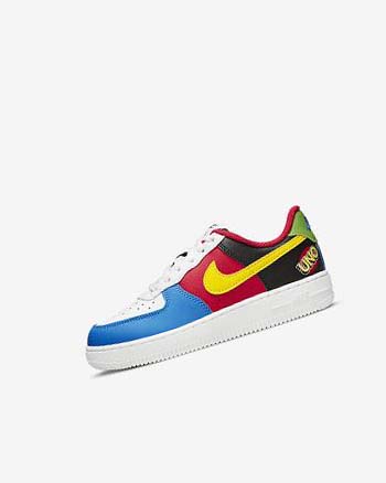 Nike Force 1 LV8 Schoenen Jongens Wit Rood Koningsblauw Goud | NL_4715