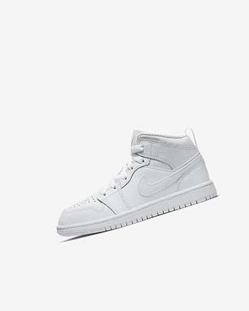 Nike Jordan 1 Mid Schoenen Jongens Wit Wit Wit | NL_4803
