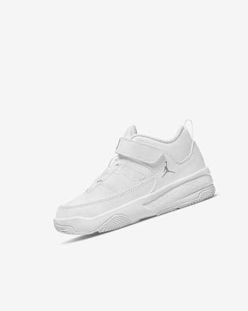 Nike Jordan Max Aura 3 Basketbalschoenen Jongens Wit Wit Metal Zilver | NL_2560