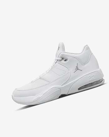 Nike Jordan Max Aura 3 Basketbalschoenen Heren Wit Wit Metal Zilver | NL_5332