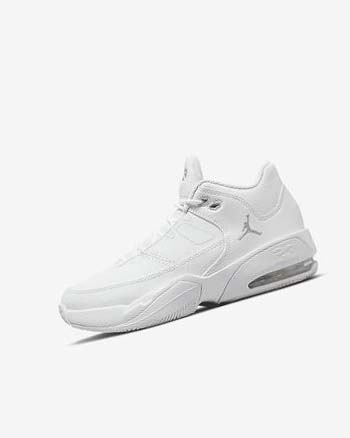 Nike Jordan Max Aura 3 Basketbalschoenen Jongens Wit Wit Metal Zilver | NL_5600