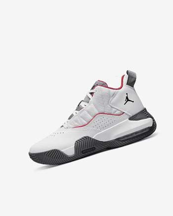 Nike Jordan Stay Loyal Basketbalschoenen Jongens Wit Diepgrijs Rood Zwart | NL_2395