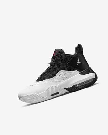 Nike Jordan Stay Loyal Basketbalschoenen Jongens Zwart Wit Metal Zilver Rood | NL_5316