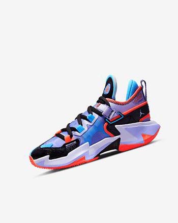 Nike Jordan 'Why Not?' Zer0.5 Basketbalschoenen Jongens Zwart Blauw Lichtrood | NL_2279