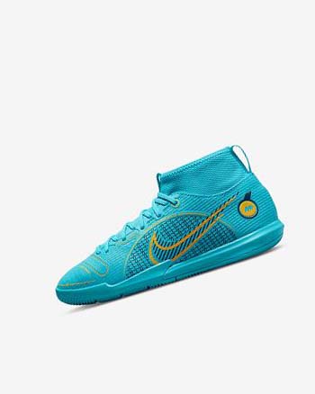Nike Jr. Mercurial Superfly 8 Academy IC Voetbalschoenen Meisjes Blauw Oranje | NL_2568