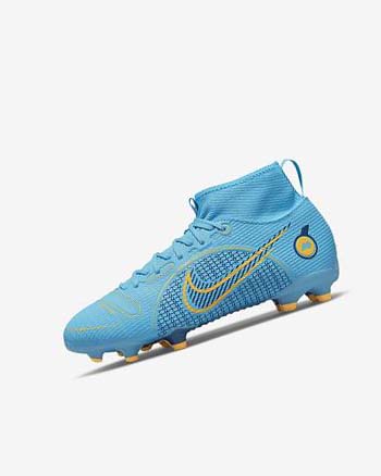 Nike Jr. Mercurial Superfly 8 Academy MG Voetbalschoenen Meisjes Blauw Oranje | NL_2932