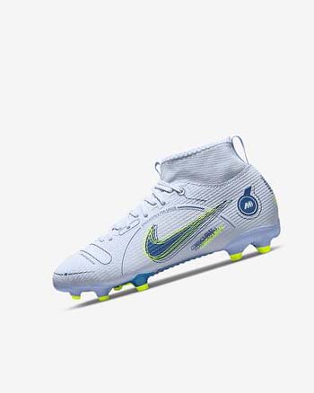 Nike Jr. Mercurial Superfly 8 Academy MG Voetbalschoenen Meisjes Grijs Lichtblauw Blauw Blauw | NL_4734