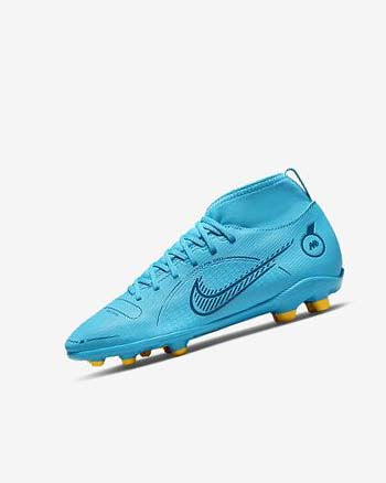Nike Jr. Mercurial Superfly 8 Club MG Voetbalschoenen Jongens Blauw Oranje | NL_5493