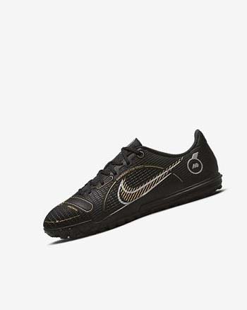 Nike Jr. Mercurial Vapor 14 Academy TF Voetbalschoenen Meisjes Zwart Metal Zilver Grijs Metal Goud | NL_5139