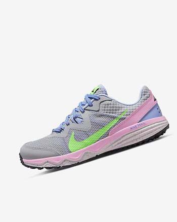 Nike Juniper Trail Trailrunning Schoenen Dames Grijs Lichtblauw Roze Groen | NL_3114
