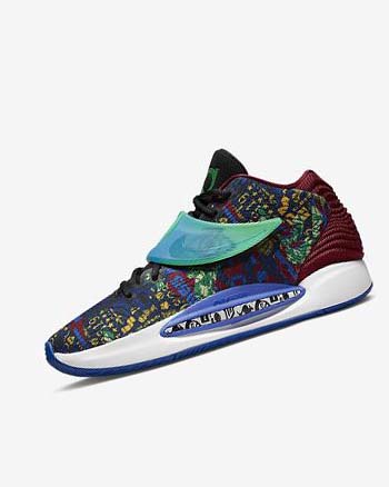 Nike KD14 NRG Basketbalschoenen Dames Blauw Diepkoningsblauw Blauw Lichtgroen | NL_2996