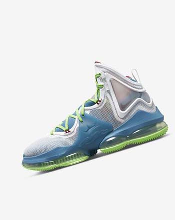 Nike LeBron 19 Basketbalschoenen Dames Blauw Lichtgroen Wit Bordeaux | NL_2723