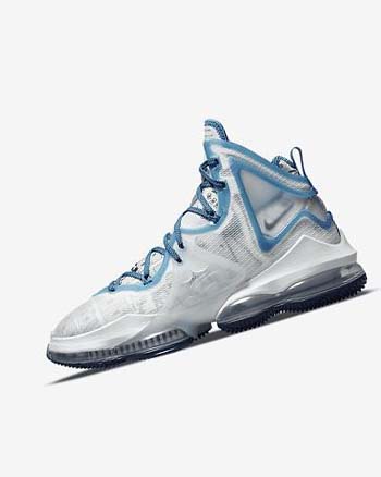 Nike LeBron 19 Basketbalschoenen Dames Wit Blauw Blauw | NL_2542